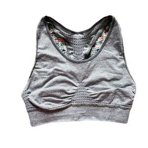 Sweaty Betty London Women's Grey Stamina Seamless Sports Bra Size Large